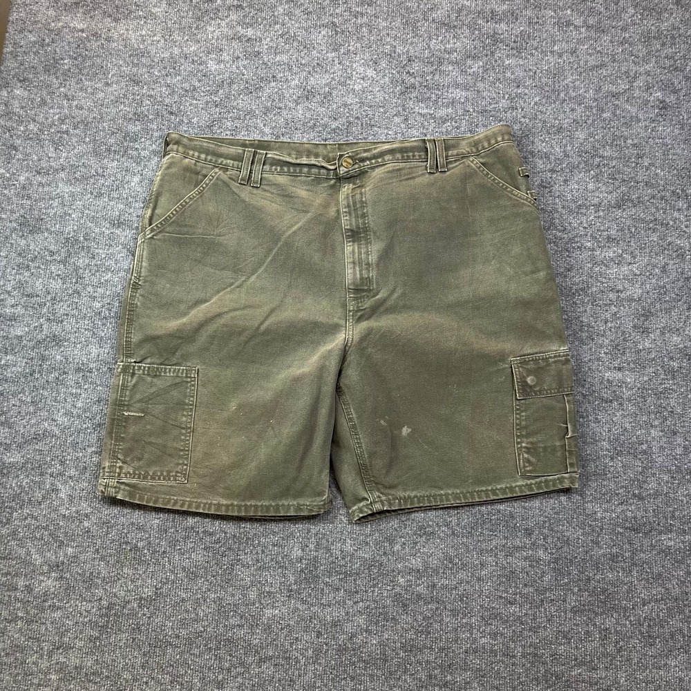 Carhartt Carpenter Shorts Men's Olive Green Cargo Pockets Utility Workwear - W44